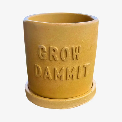 Grow Dammit Concrete Planter Planters