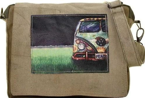 VW Peacemobile Tent Crossbody Crossbody Bags