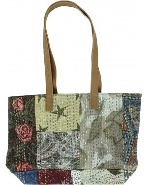 One of a Kind Patchwork Kantha Tote Tote Bags