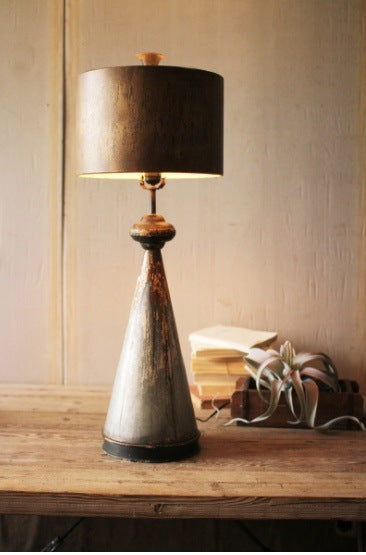 Table Lamp With Metal Base And Shade Table Lamps