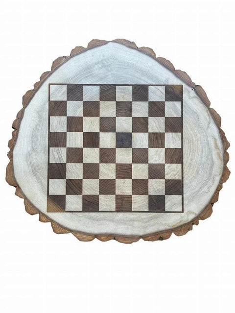 Wood Slice Chess/Checkers Board Game Games