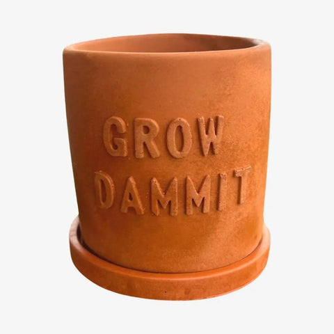 Grow Dammit Concrete Planter Planters