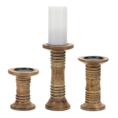 Natural Mango Wood Candle Holder Candle Holders