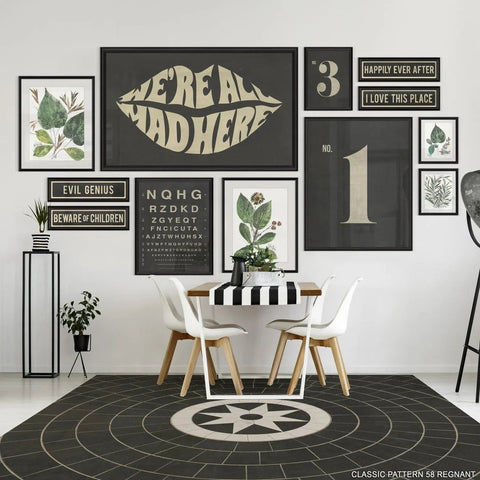 We're All Mad Here Lips Framed/Glass Wall Hanging
