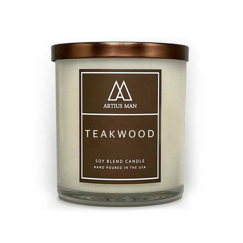 Teak Wood - Soy Blend Wood Wick Candle Candles
