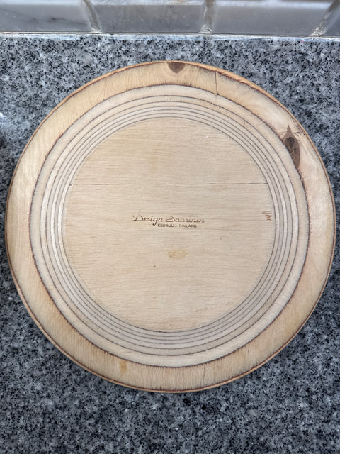 MCM Signed Design Saarinen Keuruu Finland Turned Birch Plywood 12”D Plate Set (set of 4)
