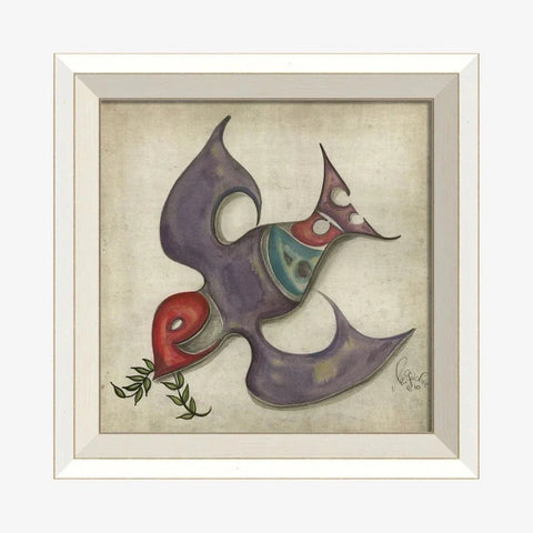 Peace Bird Framed/Glass Wall Hanging