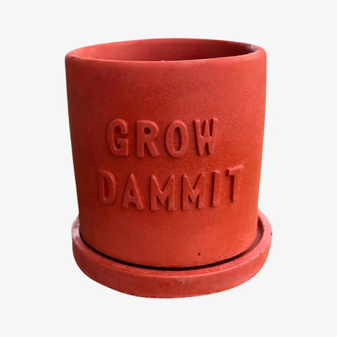 Grow Dammit Concrete Planter Planters