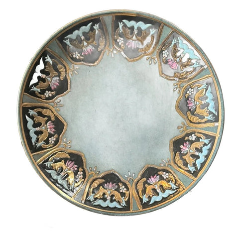 Decorative Plate Green Pink Flowers Gallery Wall 10" Decorative Accents