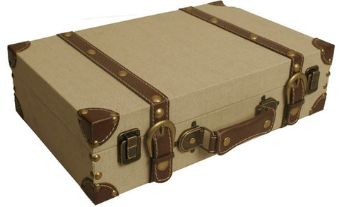 Light Tan Canvas Suitcase Suitcases