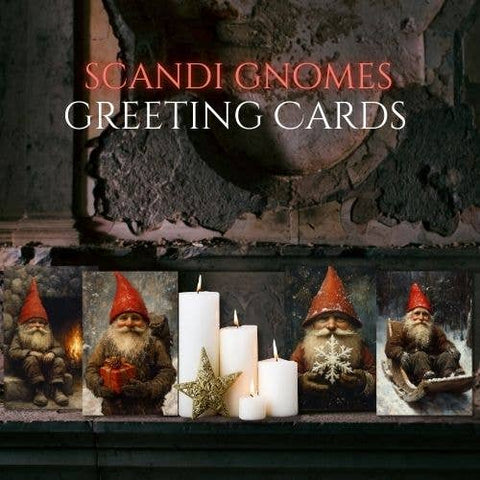 Gnome Scandi Christmas Greeting Cards