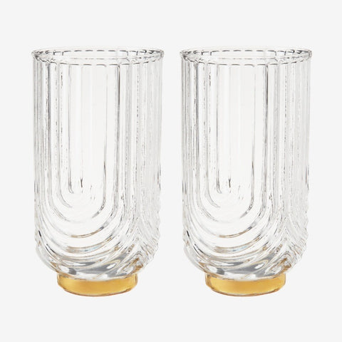 Gatsby Highball Glasses - Set of 2 Drinkware