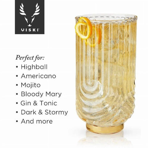 Gatsby Highball Glasses - Set of 2 Drinkware
