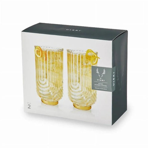 Gatsby Highball Glasses - Set of 2 Drinkware