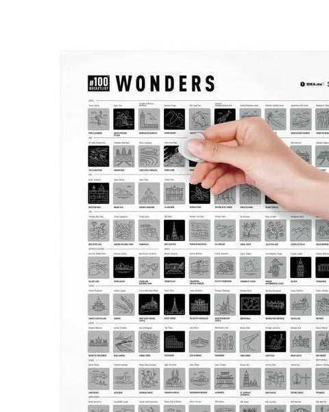 100 Bucket List 5 Different Editions Scratch Off Maps