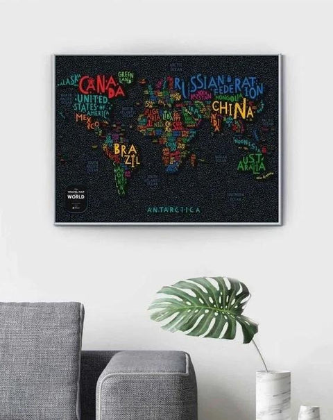 World Travel Map Letters Edition Scratch Off Maps