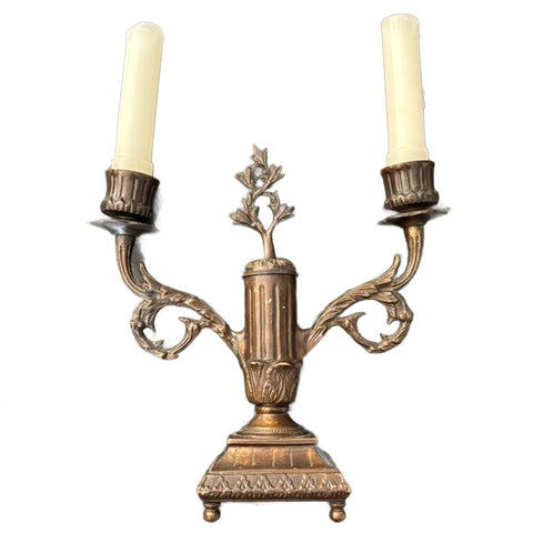 Antique Bronze Candelabra 9” Candle Holders