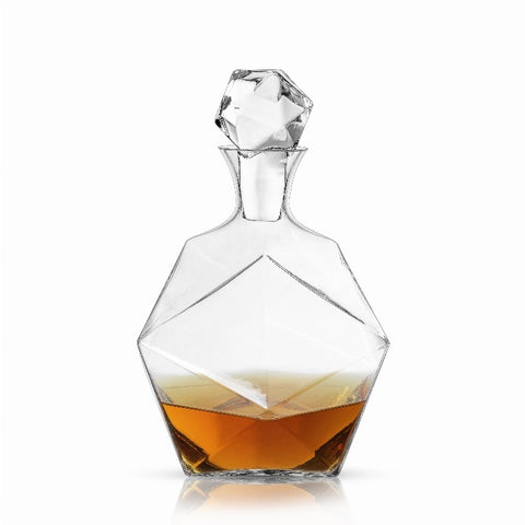 Faceted Crystal Liquor Decanter Decanters