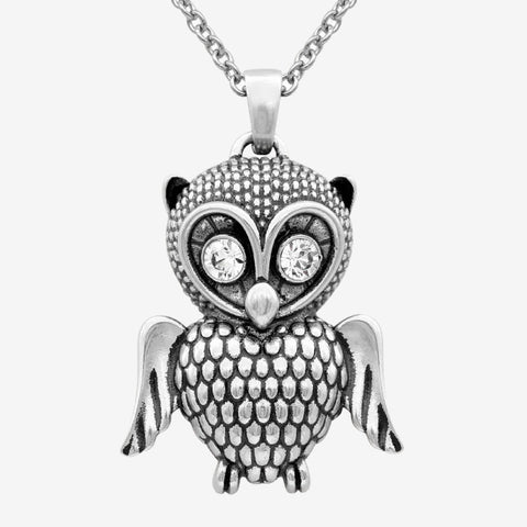 Angelic Owl Necklace-Necklaces-nikal + dust
