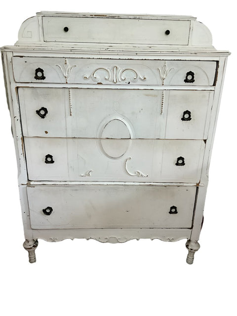 Antique Shabby Chic Highboy
