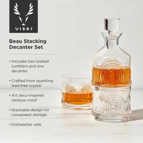 Beau Stacking Decanter Set-Decanters-nikal + dust