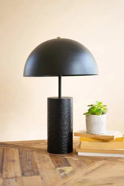 Black Metal Table Lamp With Dome Shade-Table Lamps-nikal + dust