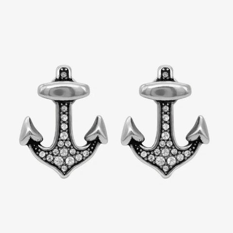 Brilliant Anchor Earrings-Earrings-nikal + dust