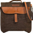 Brown Canvas Crossbody Laptop Bag-Messenger Bags-nikal + dust