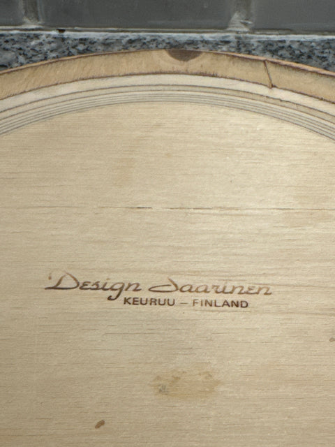 MCM Signed Design Saarinen Keuruu Finland Turned Birch Plywood 12”D Plate Set (set of 4)