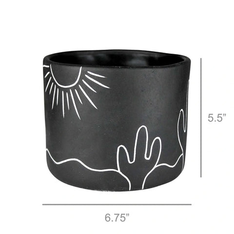 Desert Vista Planter Pot - Cement-Planters-nikal + dust