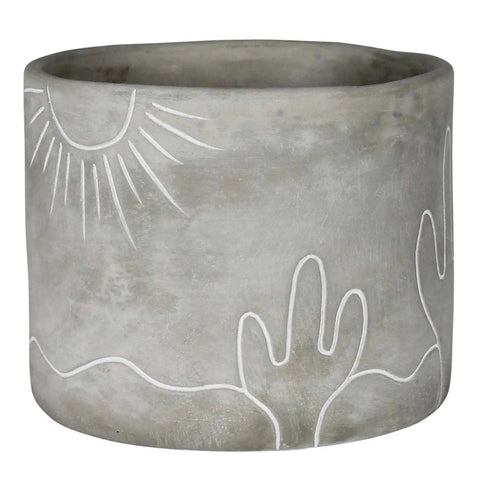 Desert Vista Planter Pot - Cement-Planters-nikal + dust