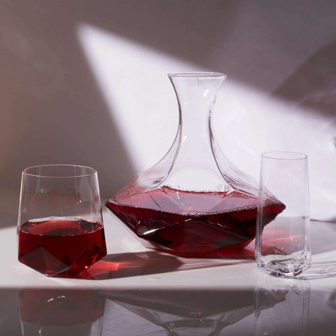 Faceted Crystal Wine Decanter