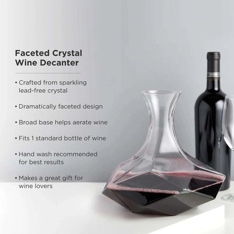 Faceted Crystal Wine Decanter