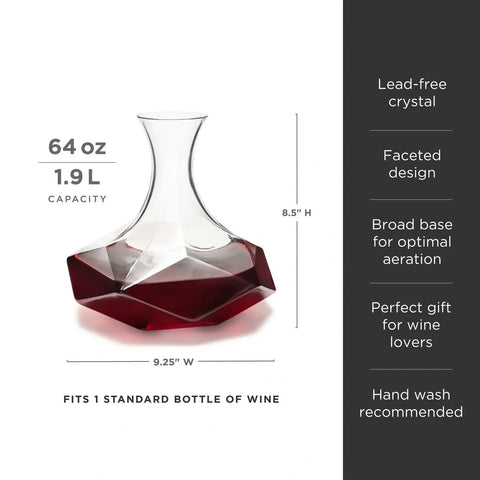 Faceted Crystal Wine Decanter Decanters