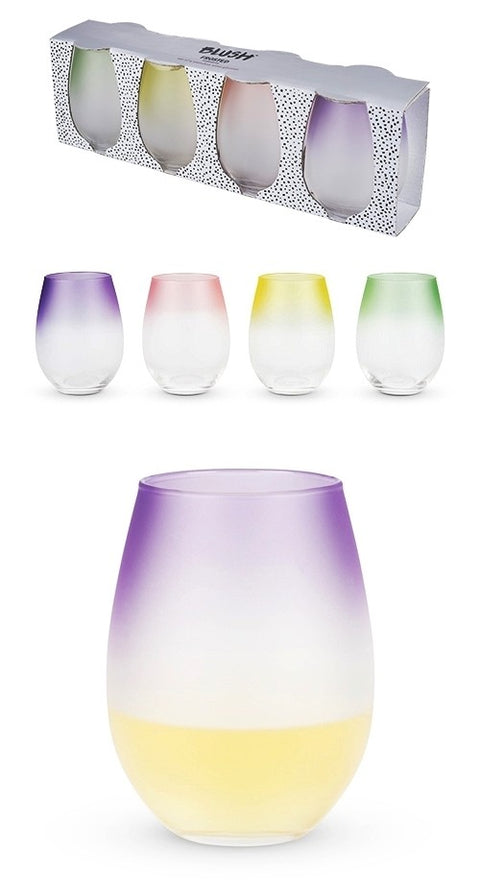 Frosted: Ombre Stemless Wine Glasses Drinkware