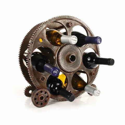 Gears And Wheels Wine Rack-Wine Rack-nikal + dust