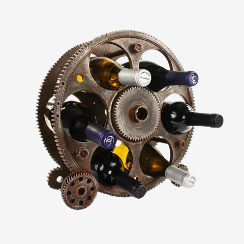 Gears And Wheels Wine Rack-Wine Rack-nikal + dust
