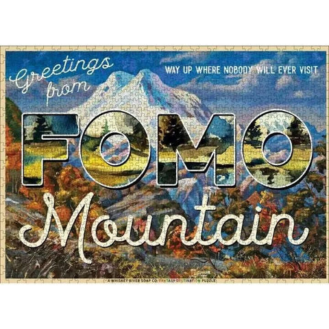 Greetings from Fomo Mountain | Funny Puzzle