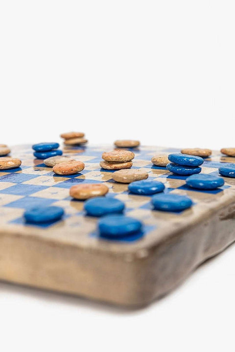Handmade Pottery Checkers-Games-nikal + dust