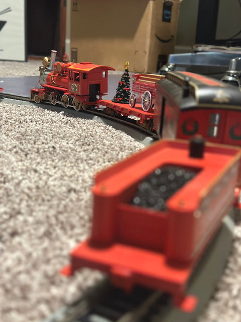 Collectible Hawthorne Village train Budweiser Locomotive Set