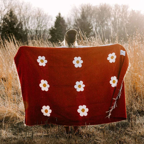 Lazy Daisy Blanket - Sustainably Sourced Throw-Blankets-nikal + dust