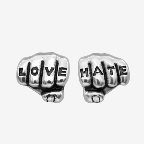 Love 'n' Hate Tattooed Hands Earrings-Earrings-nikal + dust