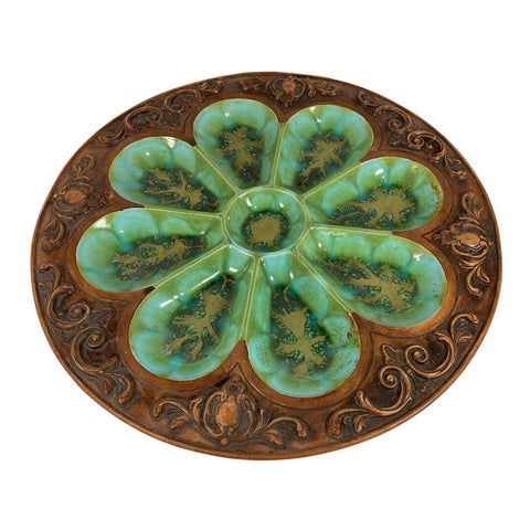 Vintage (Circa 1970's) Treasure Craft Serving Platter OR Wall Art... Take your pick 17"