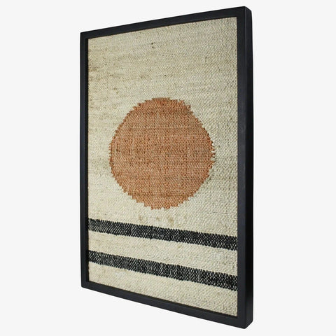 Mana Woven Wall Art, Circle Over Lines-Wall Hanging-nikal + dust
