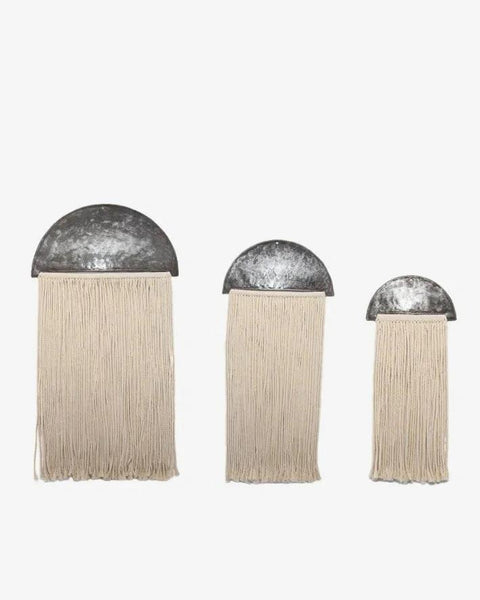 Metal and Macrame Wall Art Set-nikal + dust