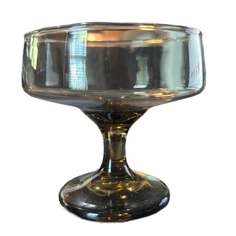 Mid Century Vintage Libbey Tawney Accent Smoke Brown Cocktail Glasses - Set Of 7