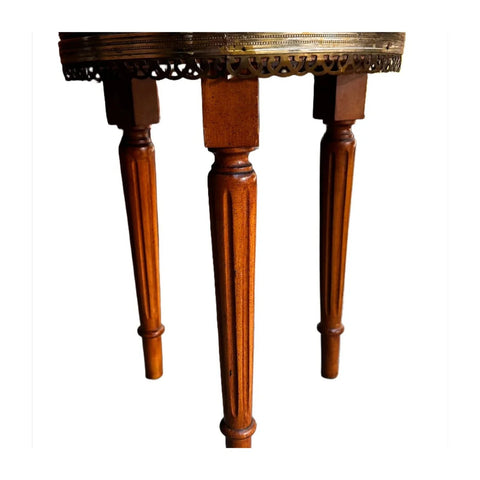 Mid 20th Century Marble and Brass Regency Drinks/Side Table