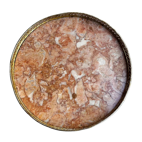 Mid 20th Century Marble and Brass Regency Drinks/Side Table