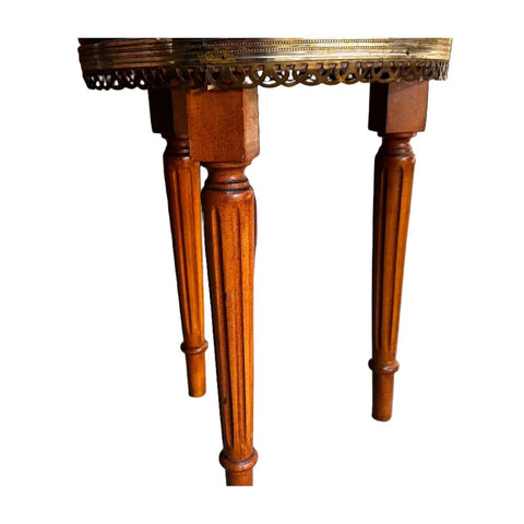 Mid 20th Century Marble and Brass Regency Drinks/Side Table
