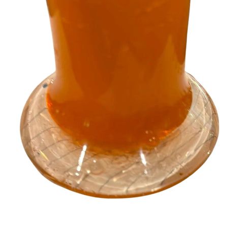 Mid Century Orange Art Glass Vase
